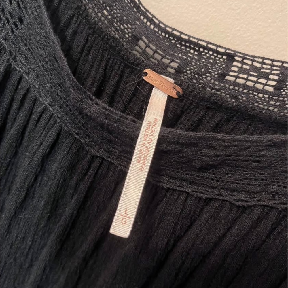 Free People Black Lace slip dress